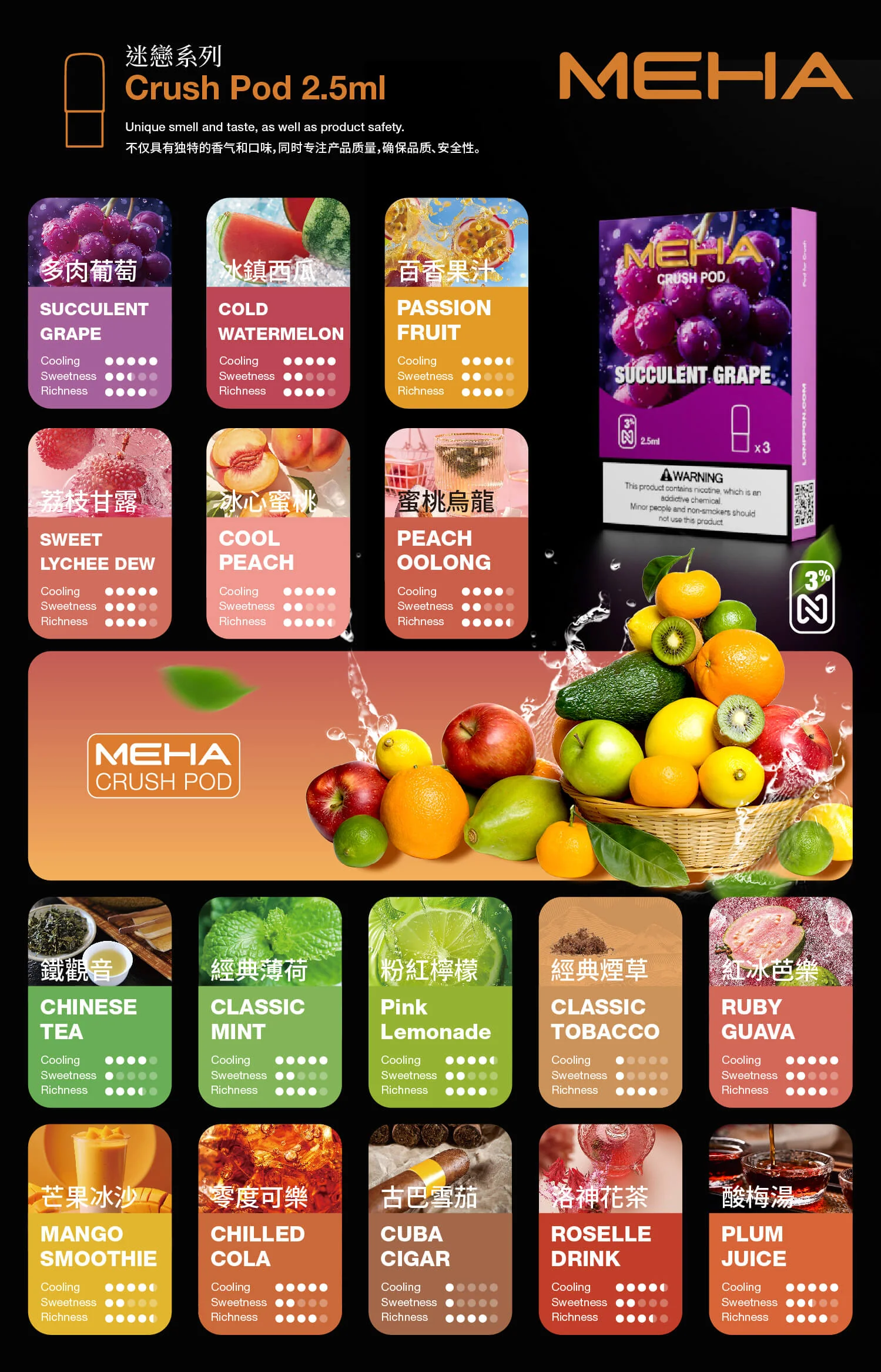 MEHA魅嗨五代煙彈/不通用一代